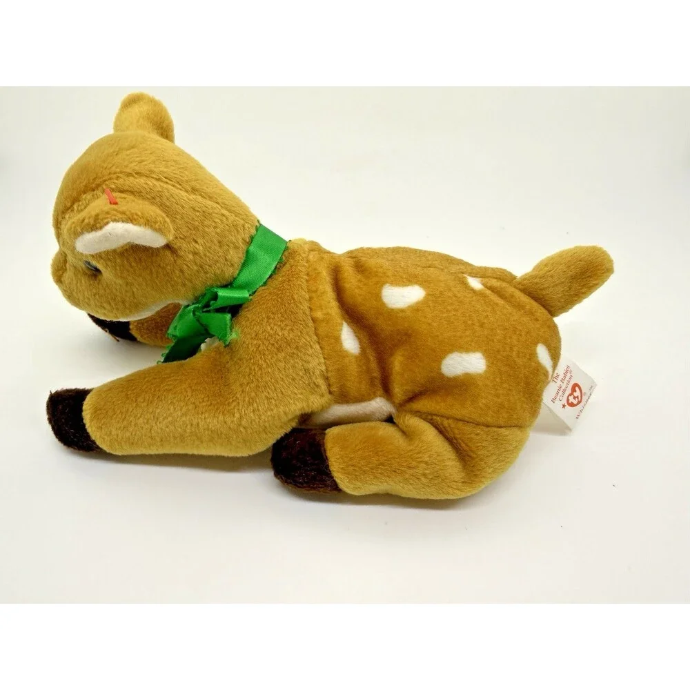 TY Beanie Baby Whisper Deer Plush 1998 Retired Brown Stuffed Toy New No Tags
